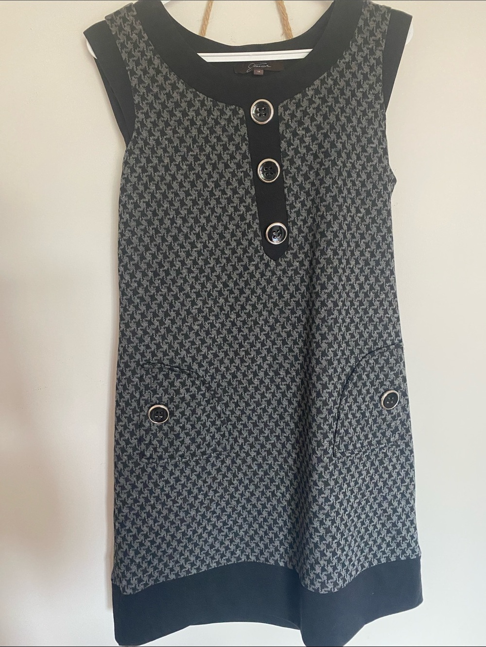 Jessica Houndstooth Sleeveless Dress Ladies Clothes